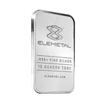 Elemetal Mint 10 oz Silver Bar .999 Fine (Sealed)