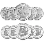 Lot of 10 - 1 oz Don't Tread On Me Silver Round .999 Fine