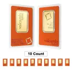 Lot of 10 - 1 oz Gold Bar Valcambi Suisse .9999 Fine (In Assay)