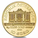 Lot of 10 - 2023 1/10 oz Austrian Gold Philharmonic Coin BU