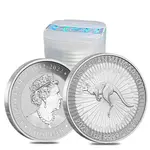 Lot of 10 - 2023 1 oz Australian Silver Kangaroo Perth Mint Coin .9999 Fine BU