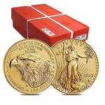 Lot of 10 - 2023 1 oz Gold American Eagle $50 Coin BU