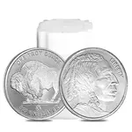 Lot of 100 - 1 oz Buffalo Silver Round .999 Fine (5 Tubes of 20)