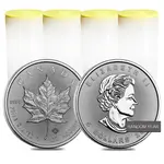 Lot of 100 - 1 oz Silver Canadian Maple Leaf BU (Random Year)