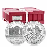 Lot of 100 - 2023 1 oz Austrian Silver Philharmonic Coin BU (5 Roll, Tube of 20)