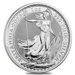 Lot of 100 - 2023 Great Britain 1 oz Silver Britannia Coin .999 Fine BU (4 Rolls, Tube of 25)