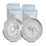 Lot of 100 - 2024 1 oz Australian Silver Kangaroo Perth Mint BU