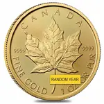 Lot of 2 - 1 oz Canadian Gold Maple Leaf $50 Coin (Random Year)