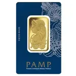 Lot of 2 - 1 oz Gold Bar PAMP Suisse Lady Fortuna Veriscan .9999 Fine (In Assay)