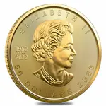 Lot of 2 - 2023 1 oz Canadian Gold Maple Leaf $50 Coin .9999 Fine BU