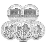 Default Lot of 5 - 2023 1 oz Austrian Silver Philharmonic Coin BU
