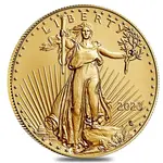 Lot of 5 - 2023 1 oz Gold American Eagle $50 Coin BU