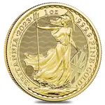 Lot of 5 - 2023 Great Britain 1 oz Gold Britannia King Charles III Coin .9999 Fine BU