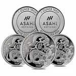 Default Lot of 5 - 2024 1 oz Asahi Lunar Dragon Silver Round .999 Fine