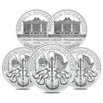 Default Lot of 5 - 2024 1 oz Austrian Silver Philharmonic Coin BU