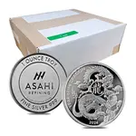 Lot of 500 - 2024 1 oz Asahi Lunar Dragon Silver Round .999 Fine