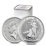 Monster Box of 500 - 2023 Great Britain 1 oz Silver Britannia Coin .999 Fine BU (20 Rolls, Tube of 25)