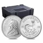 Monster Box of 500 - 2023 South Africa 1 oz Silver Krugerrand BU (20 Roll, Tube, Lot of 25)