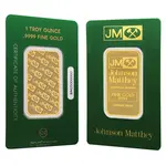 New - 1 oz Johnson Matthey Gold Bar .9999 Fine (In Assay)