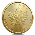 Roll of 10 - 2023 1 oz Canadian Gold Maple Leaf $50 Coin .9999 Fine BU (Lot, Tube of 10)