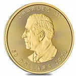 Roll of 10 - 2024 1 oz Canadian Gold Maple Leaf $50 Coin BU