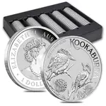 Roll of 20 - 2023 1 oz Silver Australian Kookaburra Perth Mint .9999 Fine BU In Cap (Tube, Lot of 20)