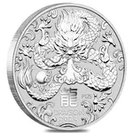 Roll of 20 - 2024 1/2 oz Silver Lunar Dragon BU Australian Perth Mint
