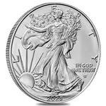 Roll of 20 - 2025 1 oz Silver American Eagle $1 Coin BU