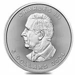 Roll of 25 - 2024 1 oz Canadian Silver Maple Leaf Coin BU