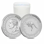 Default Roll of 25 - 2026 1 oz Australian Silver Kangaroo Perth Mint BU
