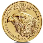 Roll of 50 - 2026 1/10 oz Gold American Eagle $5 Coin BU