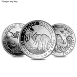 Default Somalia 1 oz Silver African Elephant Coin BU (Random Year)