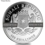 Somalia 1 oz Silver African Elephant Coin BU (Random Year)