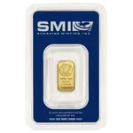 Sunshine Mint 1 gram Gold Bar .9999 Fine (In Assay)