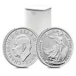 Tube of 16 - 2025 Great Britain 1/10 oz Silver Britannia BU