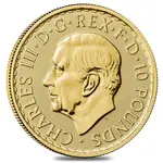 Tube of 25 - 2023 Great Britain 1/10 oz Gold Britannia King Charles III Coin .9999 Fine BU (Roll, Lot of 25)