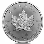 Tube of 25 - 2026 1 oz Canadian Silver Maple Leaf Coin BU